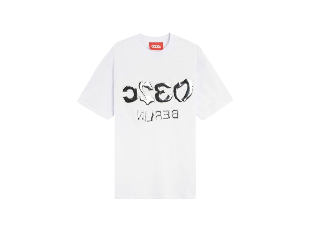 032C Metallic Selfie Glitch Tee White