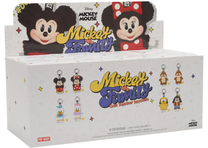 Pop Mart Disney Mickey Family Together Series Plush Keychain Sealed Case (8 Blind Box)-Labubu-pikastore.cz