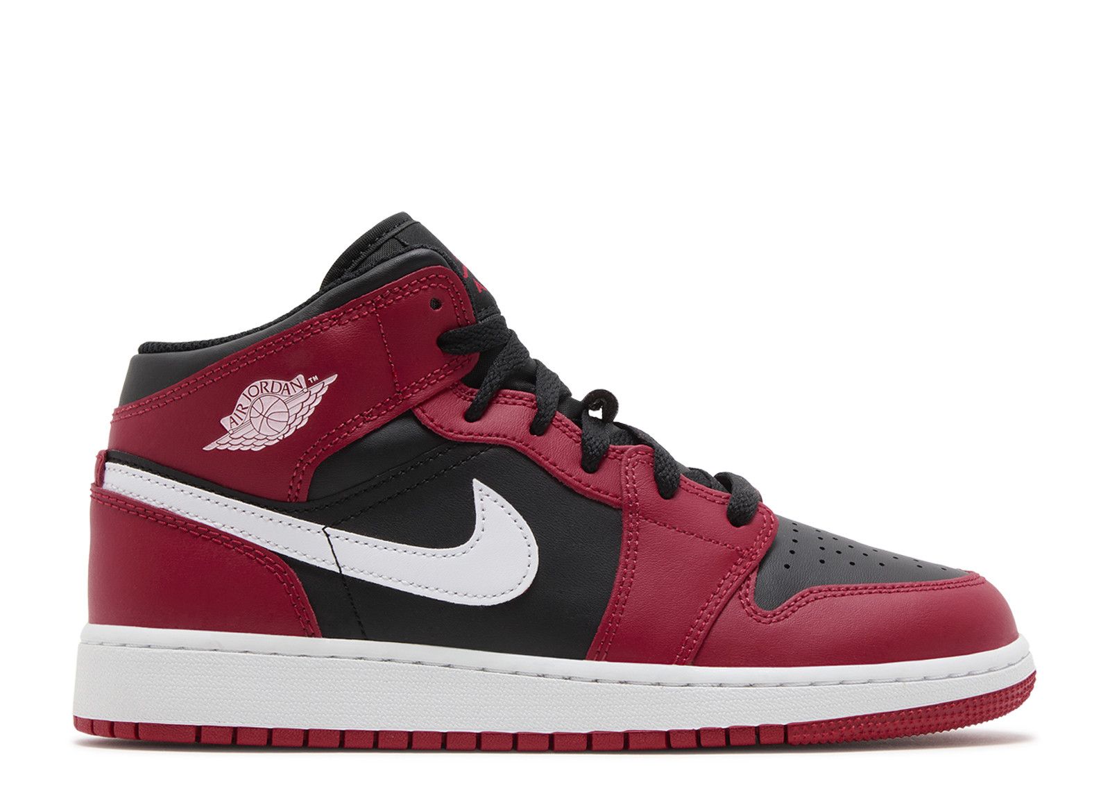 Nike Air Jordan 1 Mid GS Gym Red Black White-Air Jordan-pikastore.cz