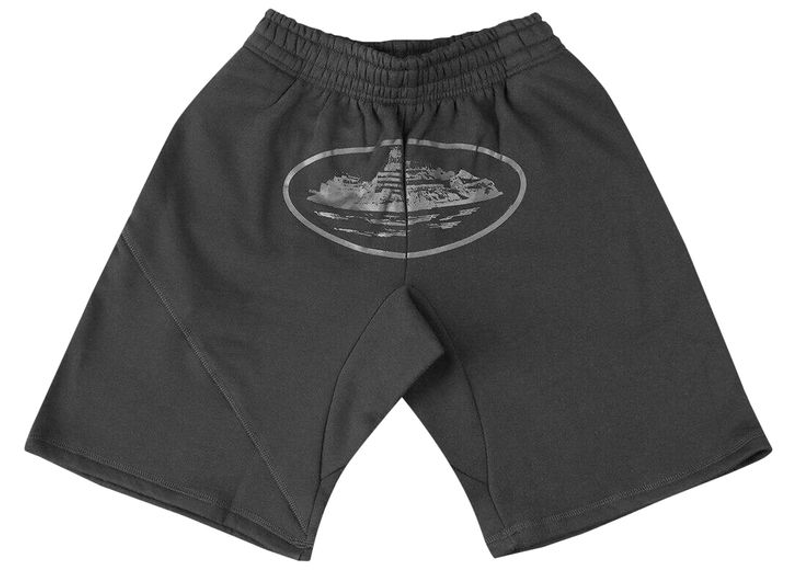 Corteiz Alcatraz Shorts Triple Black-Corteiz-pikastore.cz