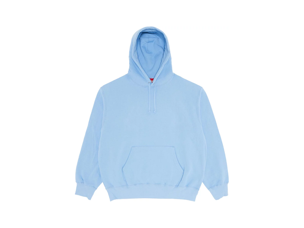 Supreme Satin Applique Hooded Sweatshirt (FW24) Light Blue