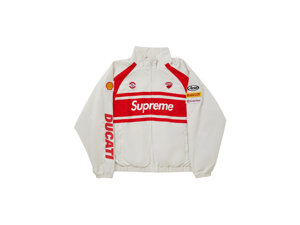 Supreme x Ducati Track Jacket Light Grey