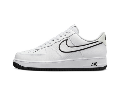 Nike Air Force 1 07 Embroidered Swoosh - White Black