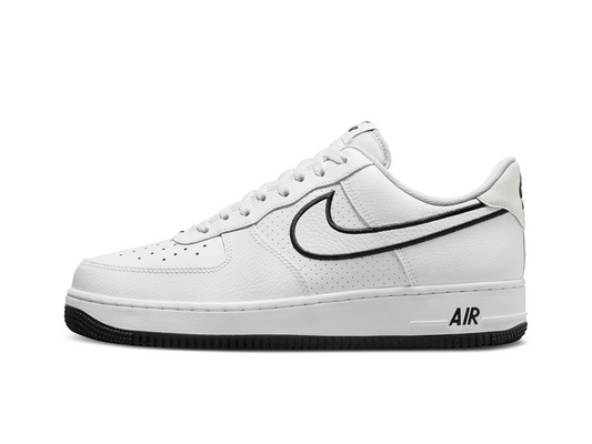 Nike Air Force 1 07 Embroidered Swoosh - White Black