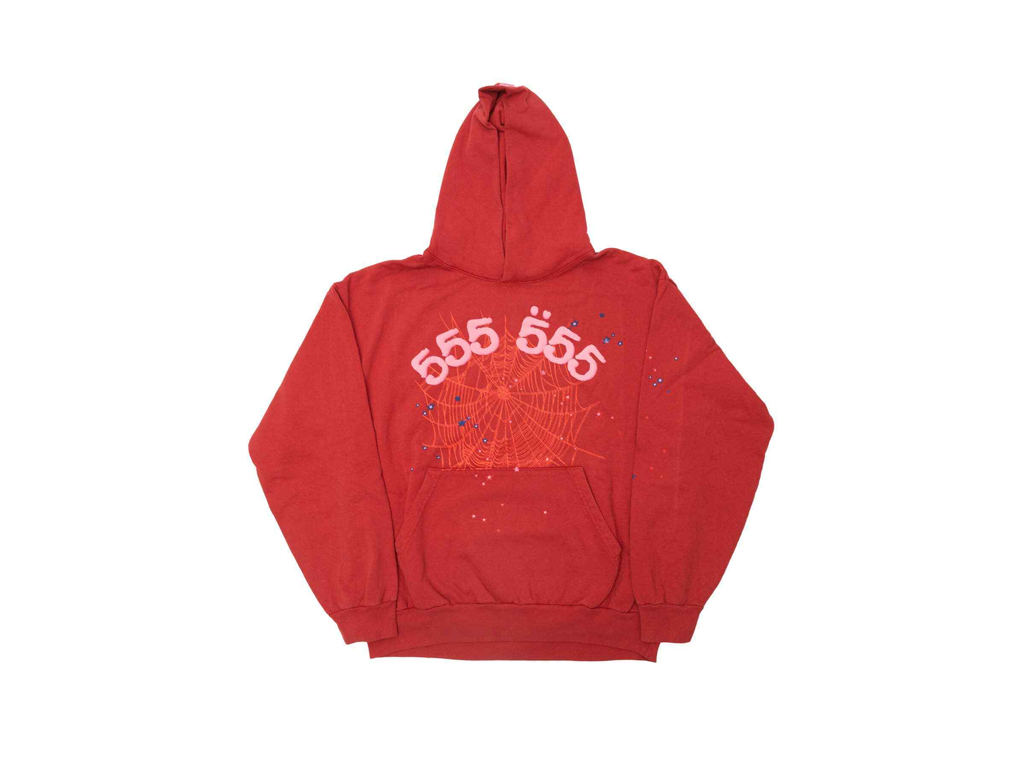 Sp5der 555 Angel Number Hoodie Red