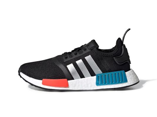 adidas NMD R1 Black Silver Solar Red (GS)