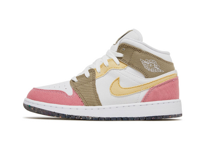 Nike Air Jordan 1 Mid SE GS Pastel Grind