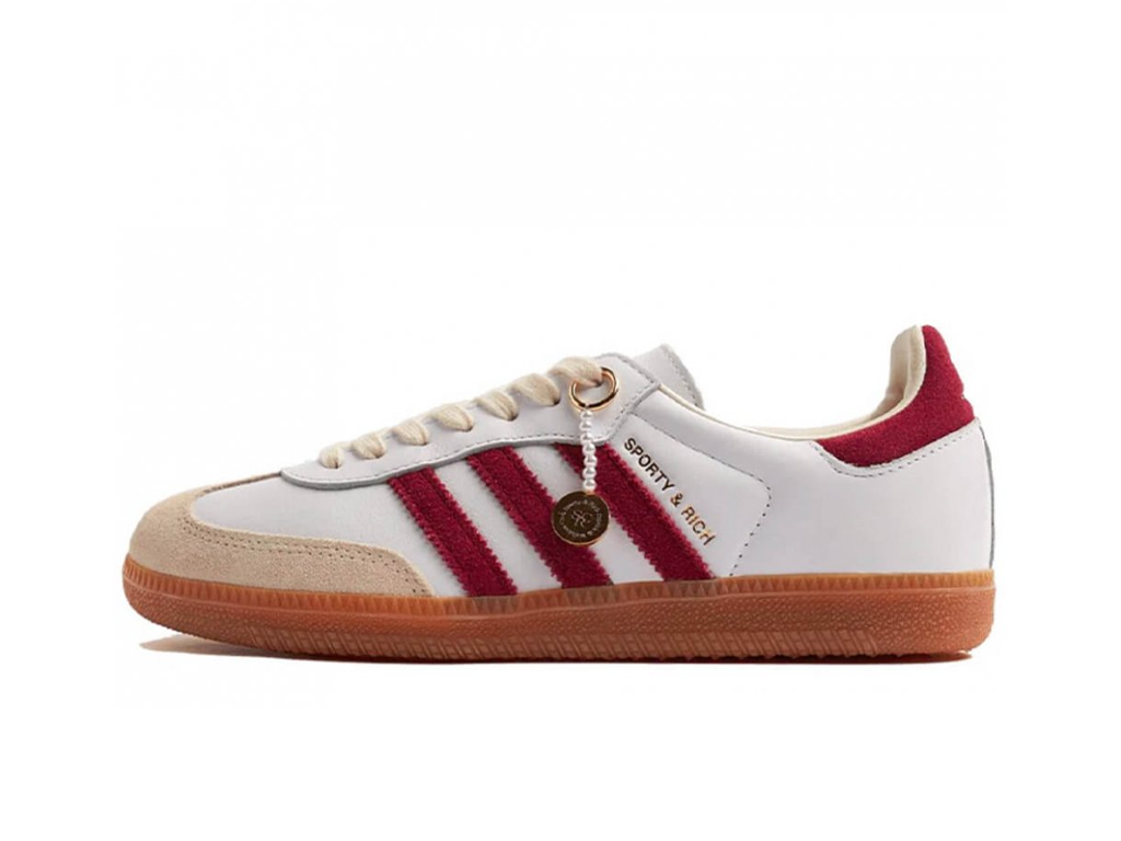 adidas Samba Sporty & Rich White Collegiate Burgundy