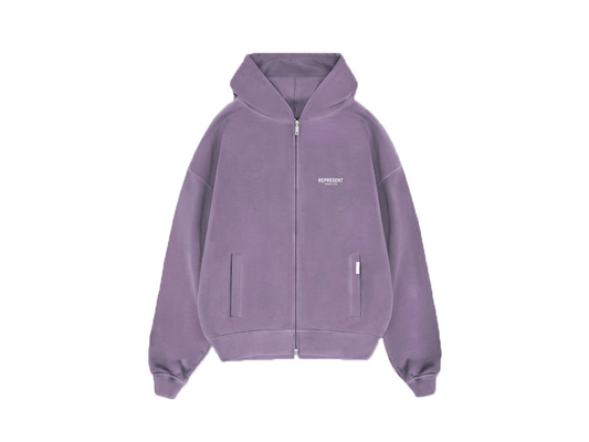 Represent Owners Club Zip-Up Vintage Violet Hoodie