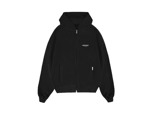 Represent Owners Club Zip Hoodie Black