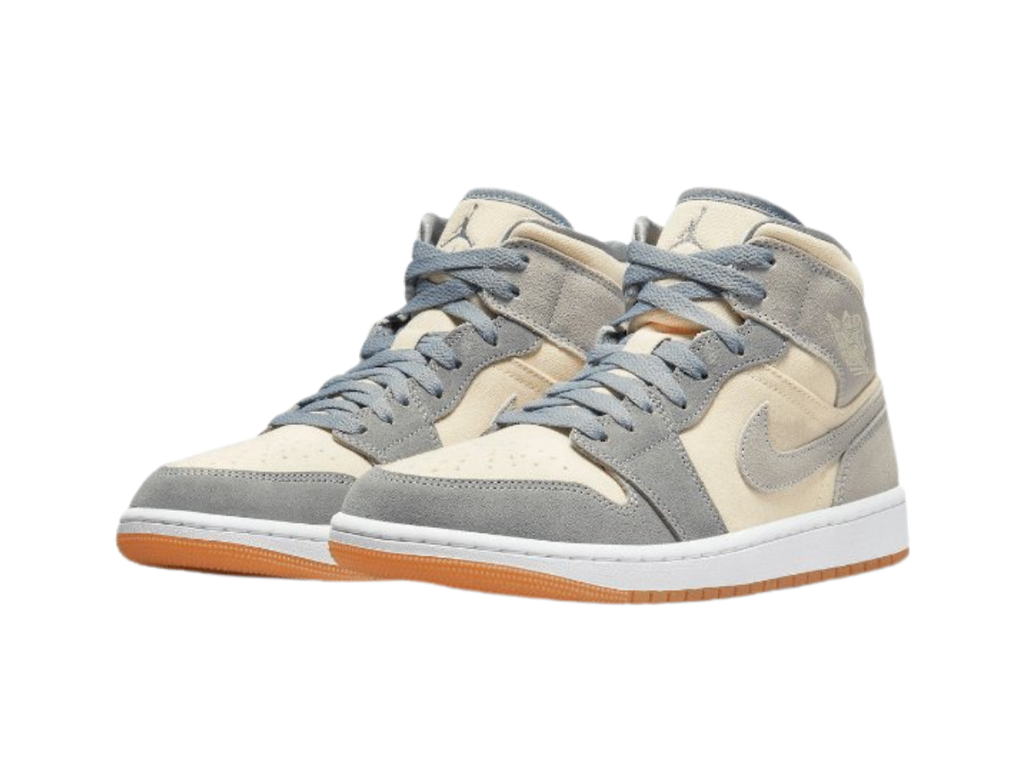 Nike Air Jordan 1 Mid SE GS Coconut Milk Particle Grey