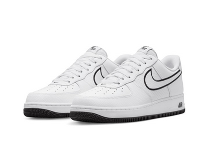 Nike Air Force 1 07 Embroidered Swoosh - White Black