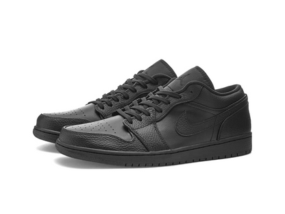 Nike Jordan 1 Low Tumbled Leather Black (GS)