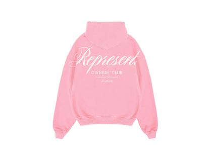 Represent Owners Club Script Hoodie Pink