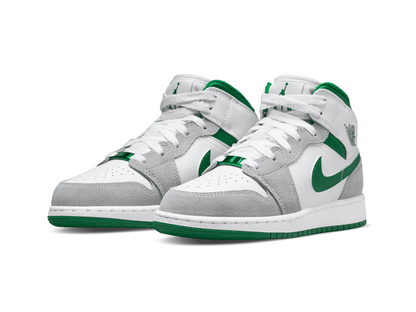 Nike Air Jordan 1 Mid SE GS Grey Pine Green