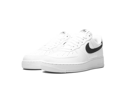 Nike Air Force 1 Low '07 White Black Pebbled Leather