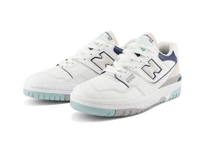 New Balance 550 White Winter Fog Navy