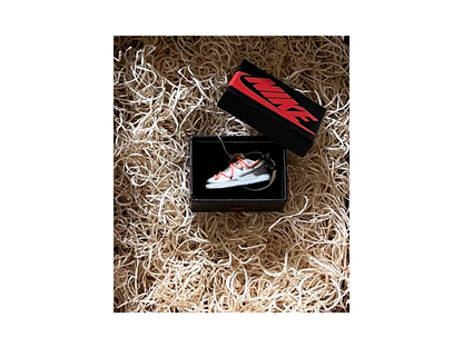 3D privjesak za ključeve Nike Dunk Low Off-White Silver