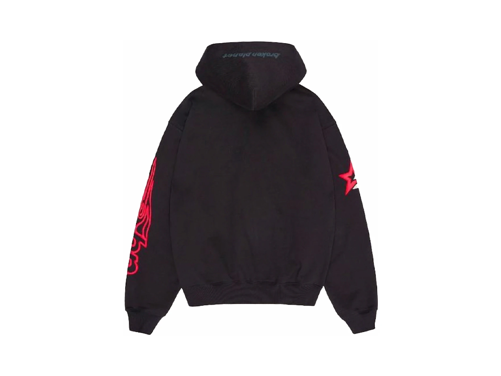 Broken Planet Performance Zip Up Hoodie Soot Black