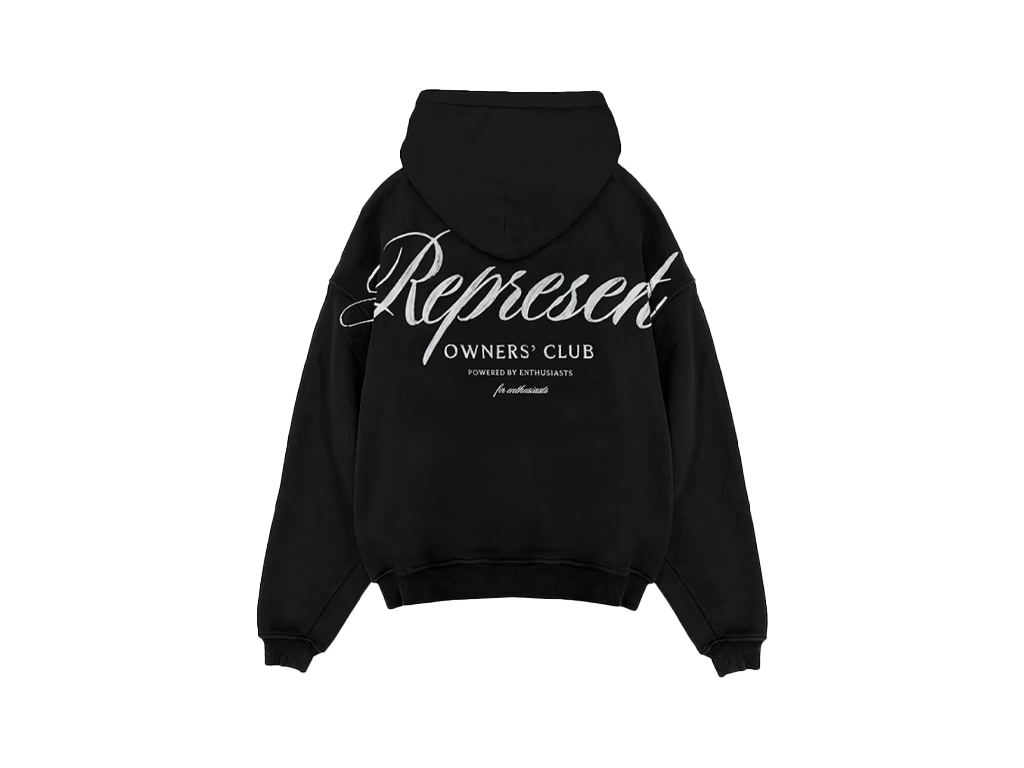 Represent Owners Club Script Hoodie Black