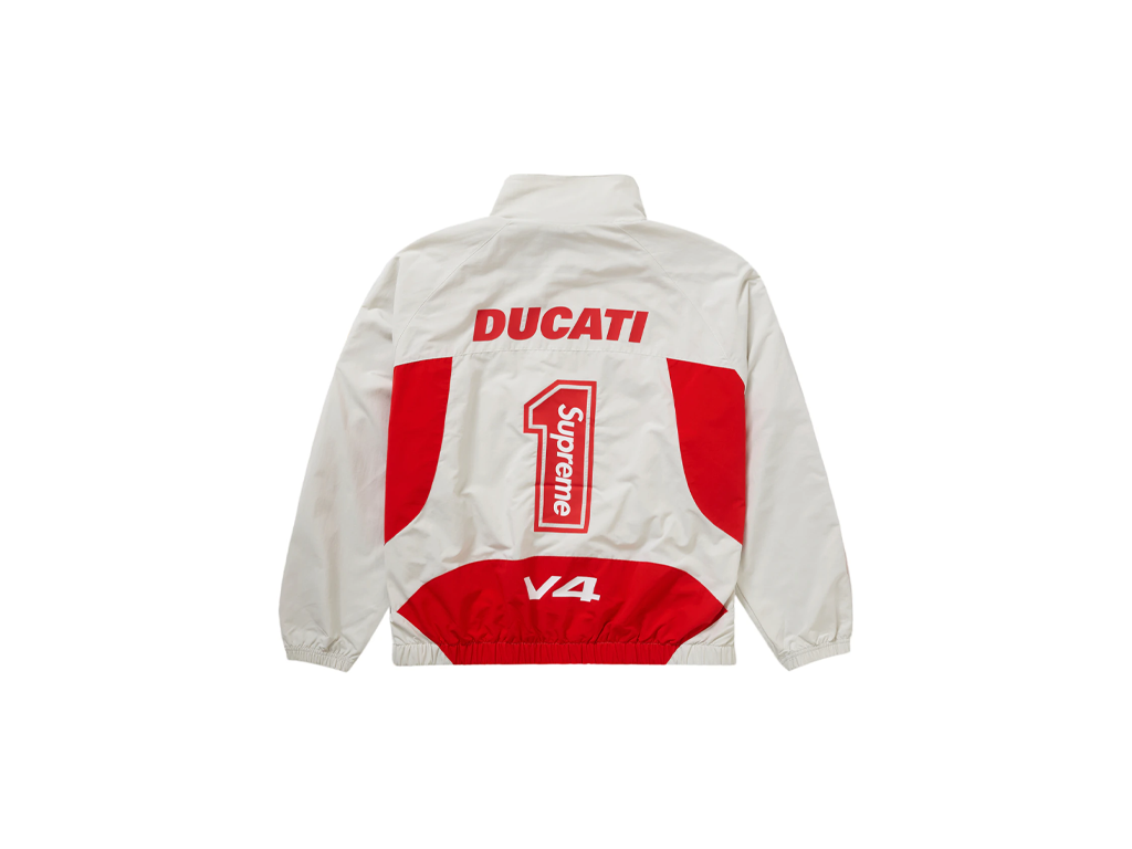 Supreme x Ducati Track Jacket Light Grey