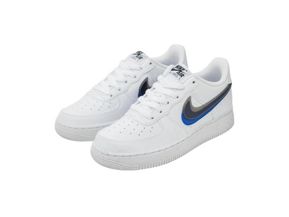 Nike Air Force 1 Low Impact Next Nature Double Swoosh White Black Blue (GS)