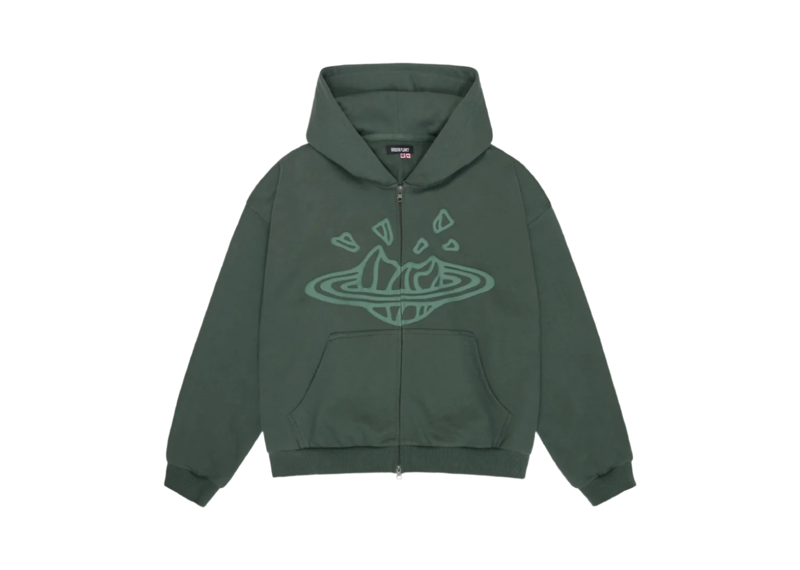 Broken Planet Zip Up Hoodie Emerald Green-Broken Planet-pikastore.cz