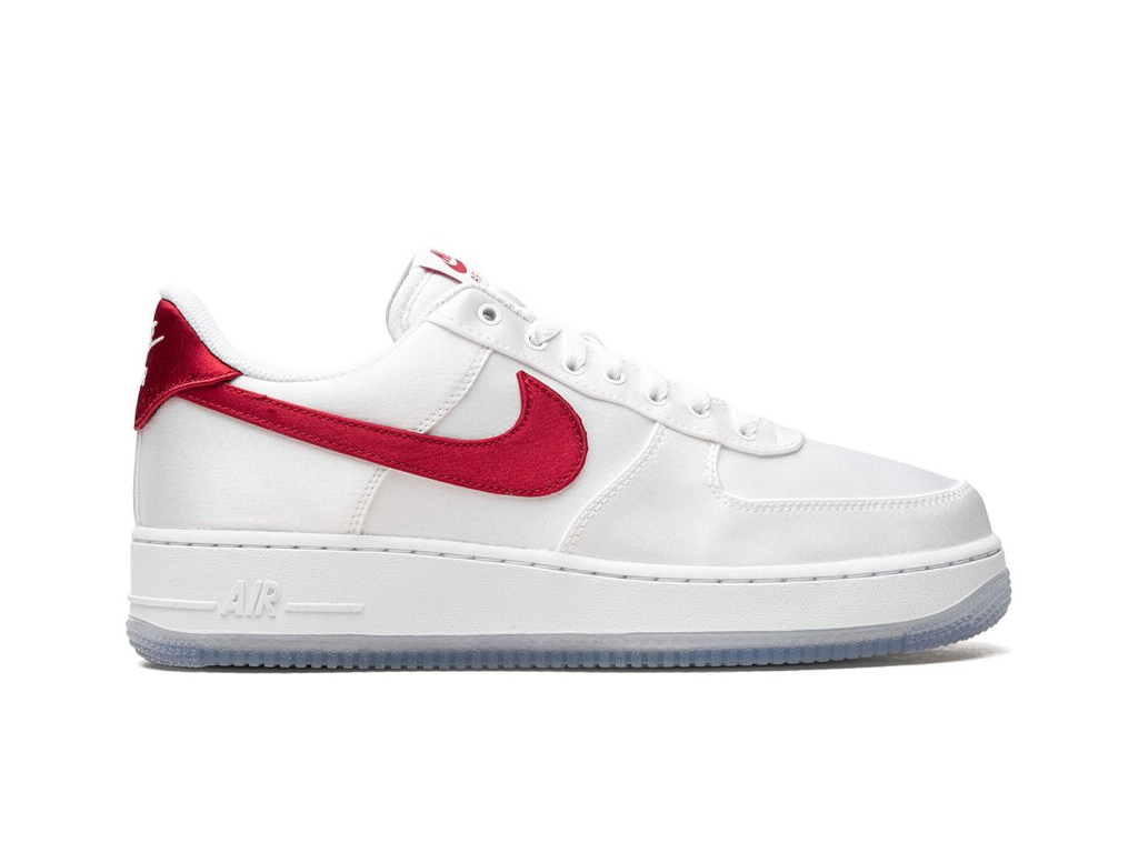 Nike Air Force 1 Low '07 Satin White Varsity Red (Women's)