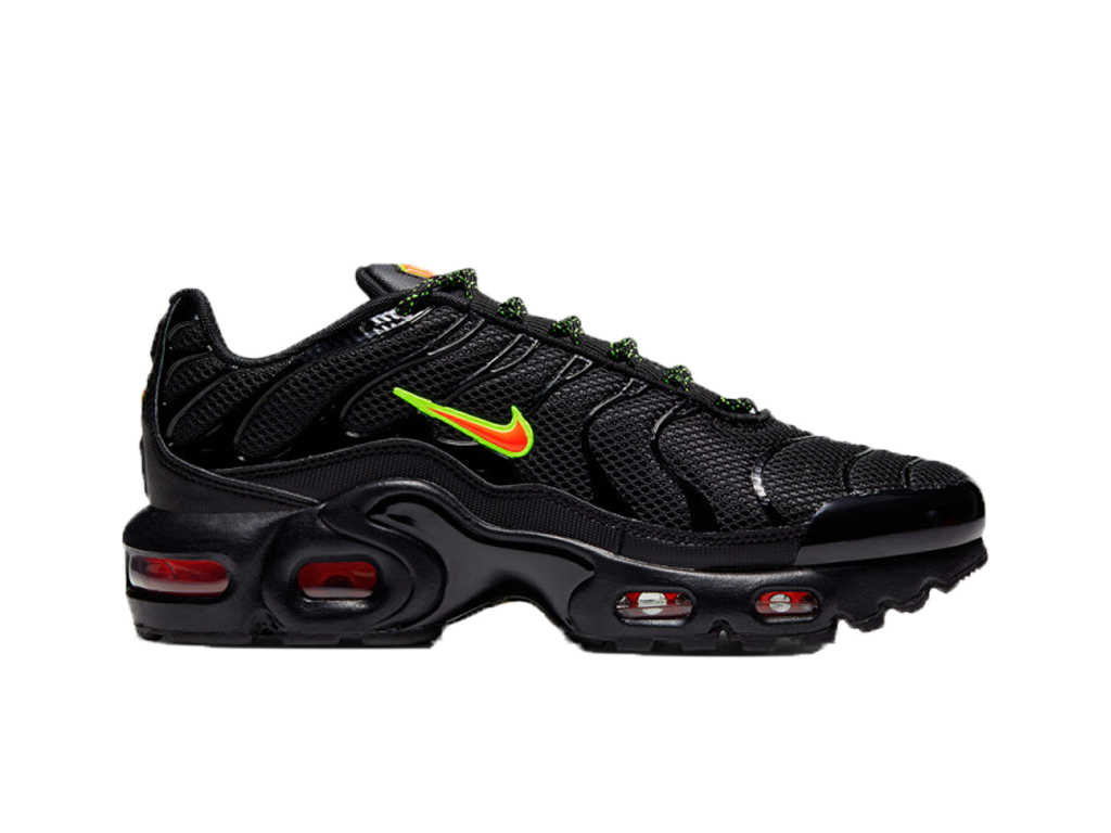 Nike Air Max Plus GS Black Volt Hyper Crimson