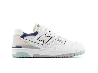 New Balance 550 White Winter Fog Navy