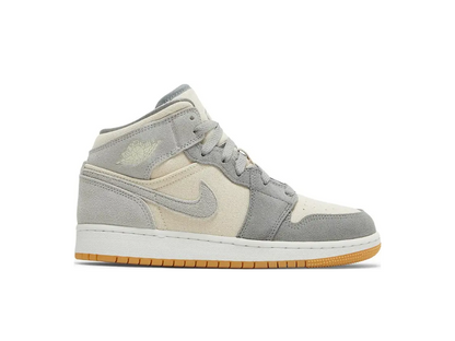 Nike Air Jordan 1 Mid SE GS Coconut Milk Particle Grey