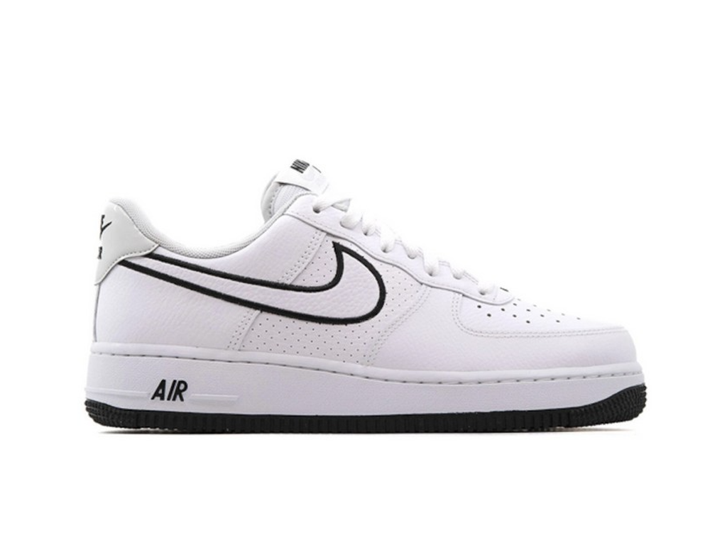 Nike Air Force 1 07 Embroidered Swoosh - White Black