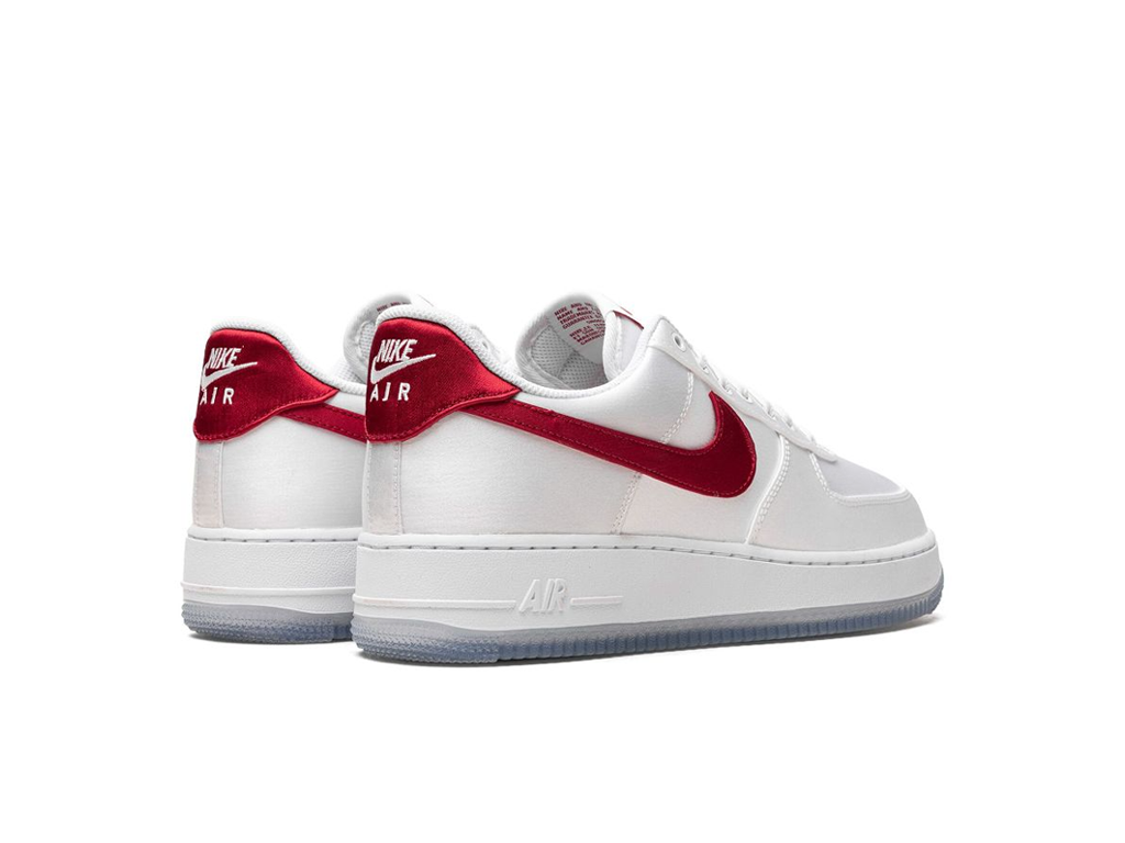 Nike Air Force 1 Low '07 Satin White Varsity Red (Women's)