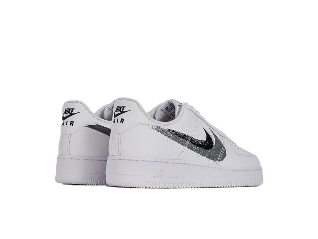 Nike Air Force 1 Low '07 Spray Paint Swoosh White Black Grey