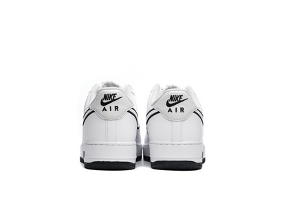 Nike Air Force 1 07 Embroidered Swoosh - White Black