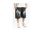Custom Leather Tribal Shorts Black-Kalhoty-Custompantsprg-pikastore.cz