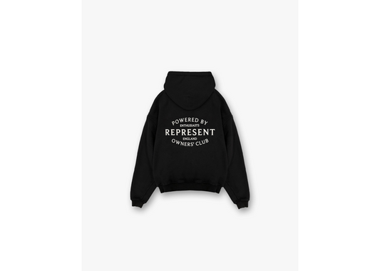 Represent Owners Club Stamp Zip Up Hoodie Black