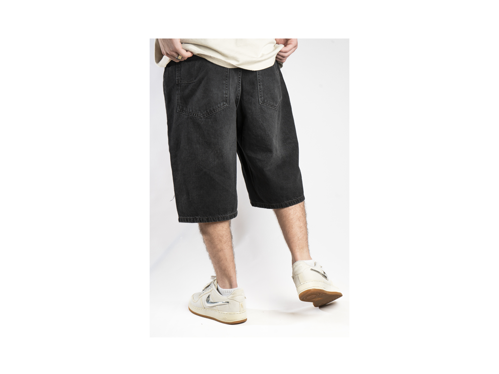 Custom Leather Tribal Shorts Black-Kalhoty-Custompantsprg-pikastore.cz