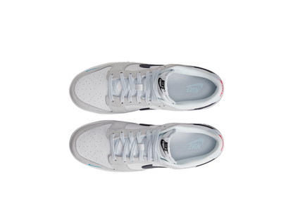 Nike Dunk Low White Grey Navy Aqua Mini Swoosh