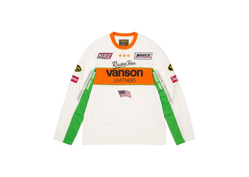 Supreme x Vanson Leathers Long-Sleeve Top White