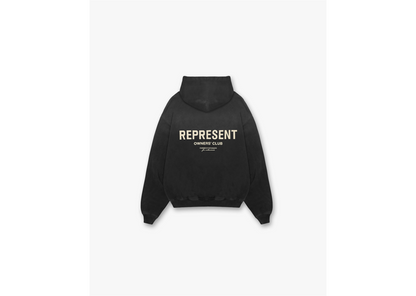 Represent Owners Club Aged Hoodie Black