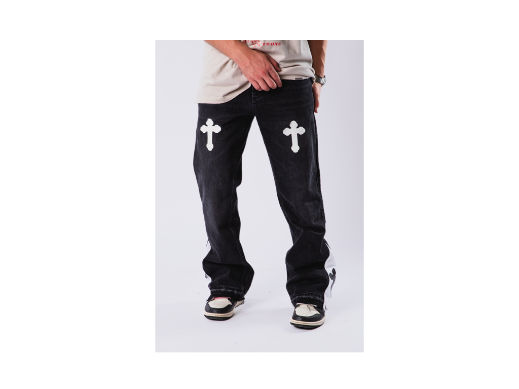 Custom Flared Cross Jeans