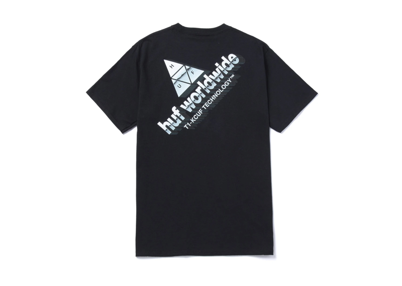 HUF Peak Tech Tee Black