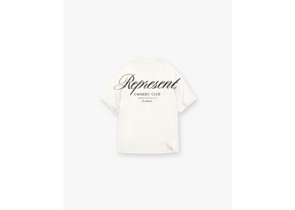 Represent Owners Club Script T-Shirt Flat White