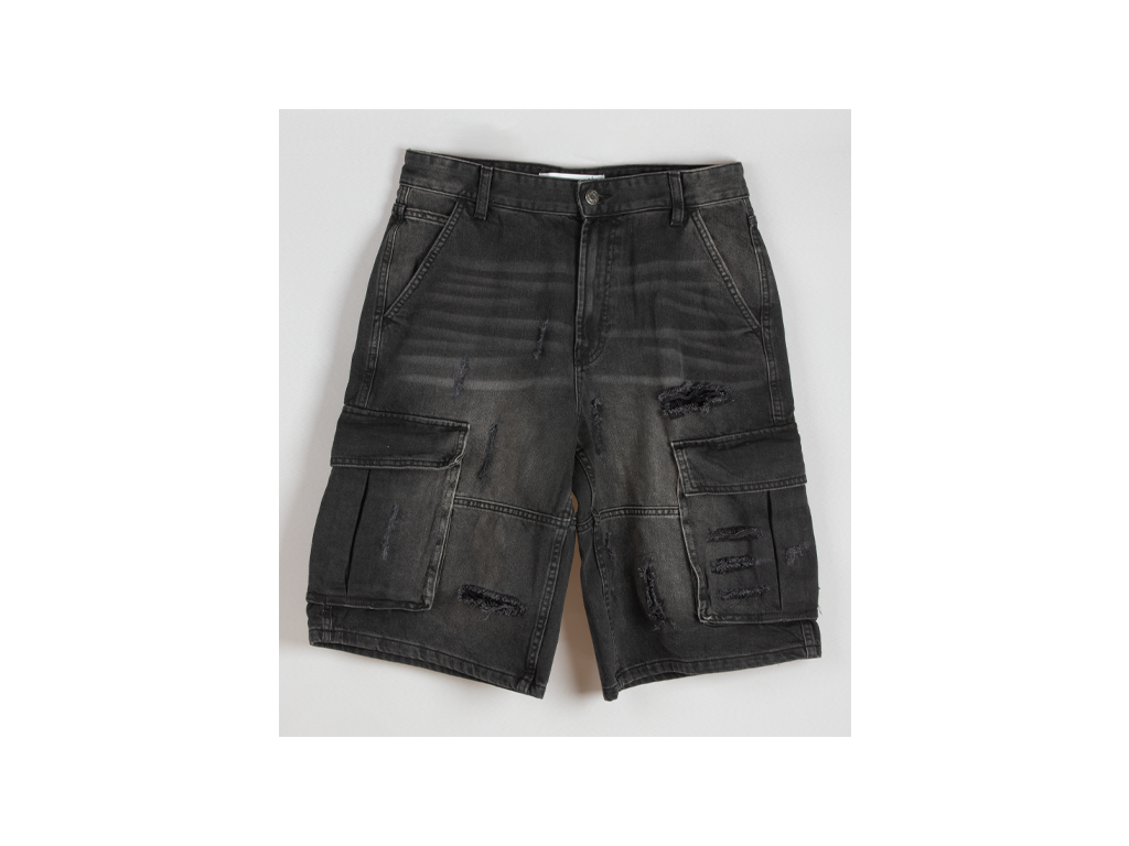 Custom Distressed Cargo Shorts