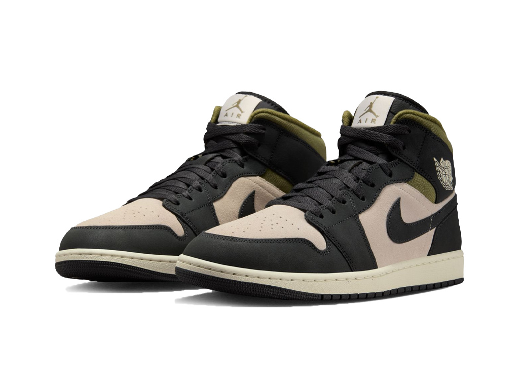 Air Jordan 1 Mid Off Noir Medium Olive