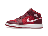 Nike Air Jordan 1 Mid SE GS Red Quilted