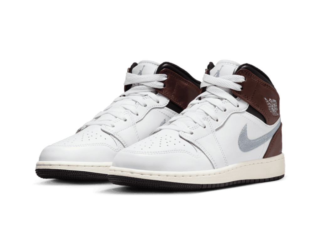 Nike Air Jordan 1 Mid SE GS White Blue Grey-Air Jordan-pikastore.cz
