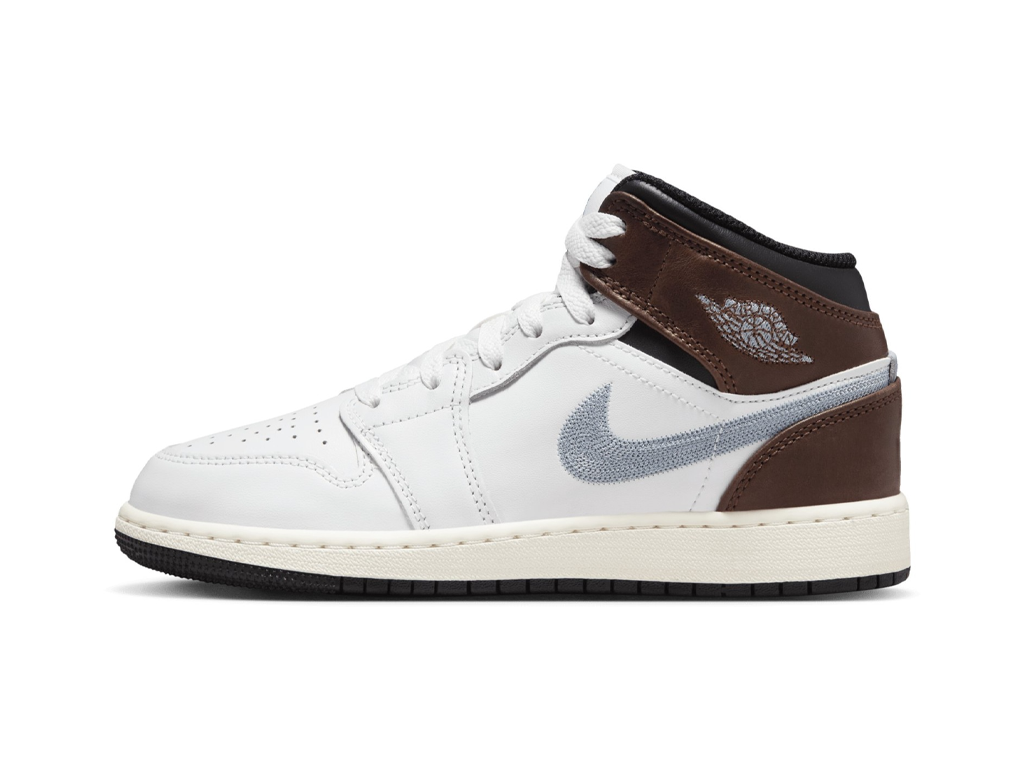Nike Air Jordan 1 Mid SE GS White Blue Grey-Air Jordan-pikastore.cz