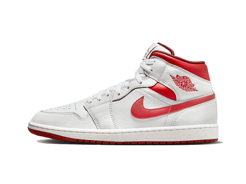 Nike Air Jordan 1 Mid SE GS White Dune Red-Air Jordan-pikastore.cz